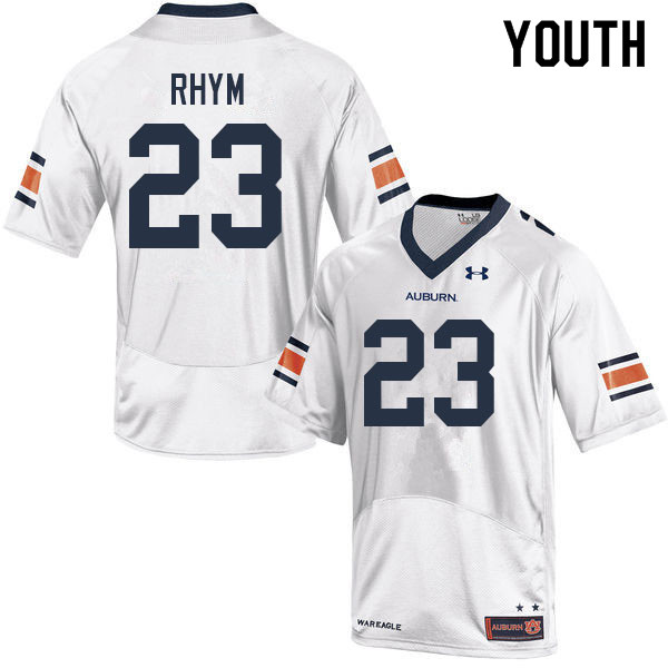 Youth Auburn Tigers #23 J.D. Rhym White 2022 College Stitched Football Jersey